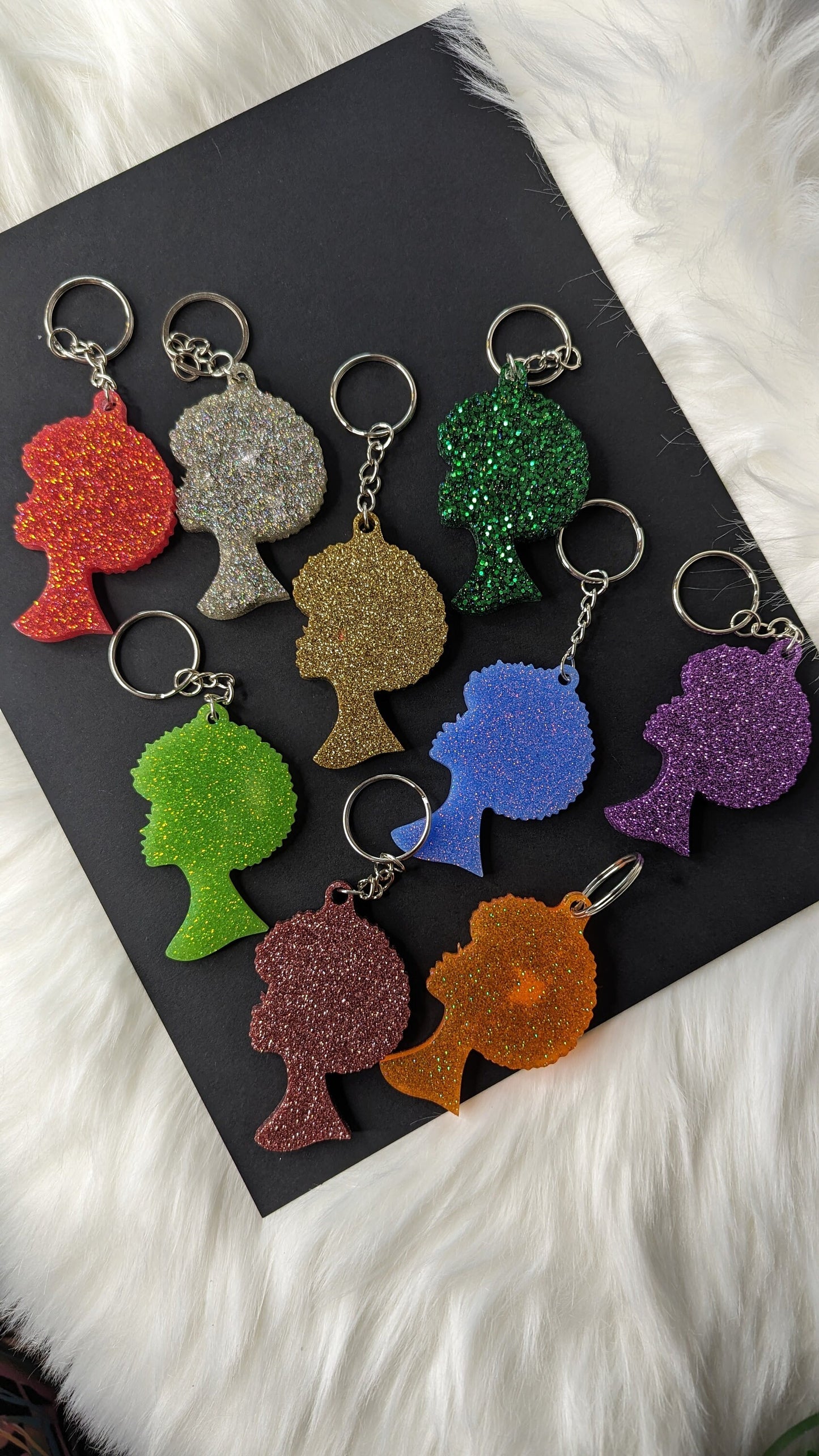 Afro Lady Keychain