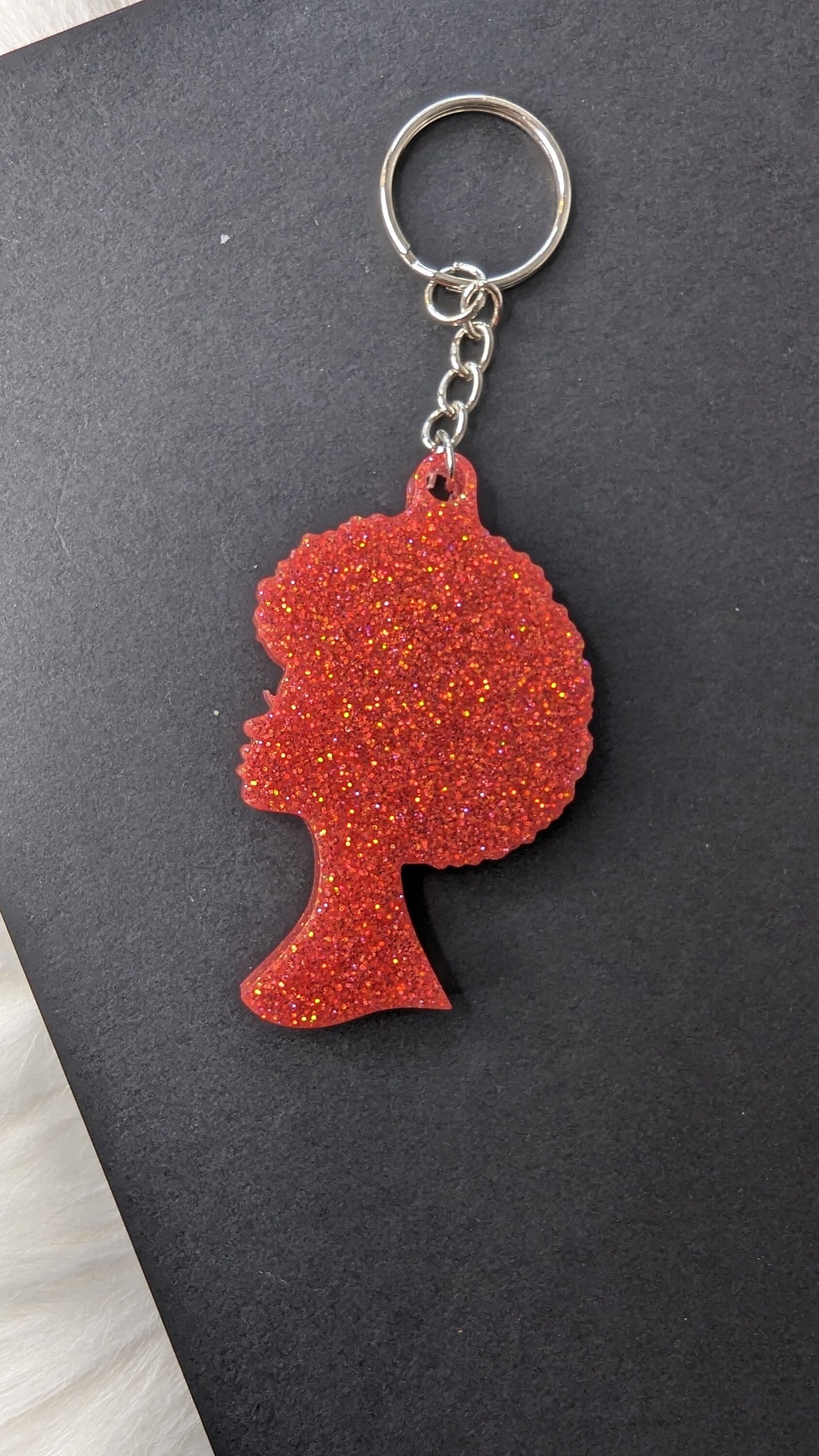 Afro Lady Keychain