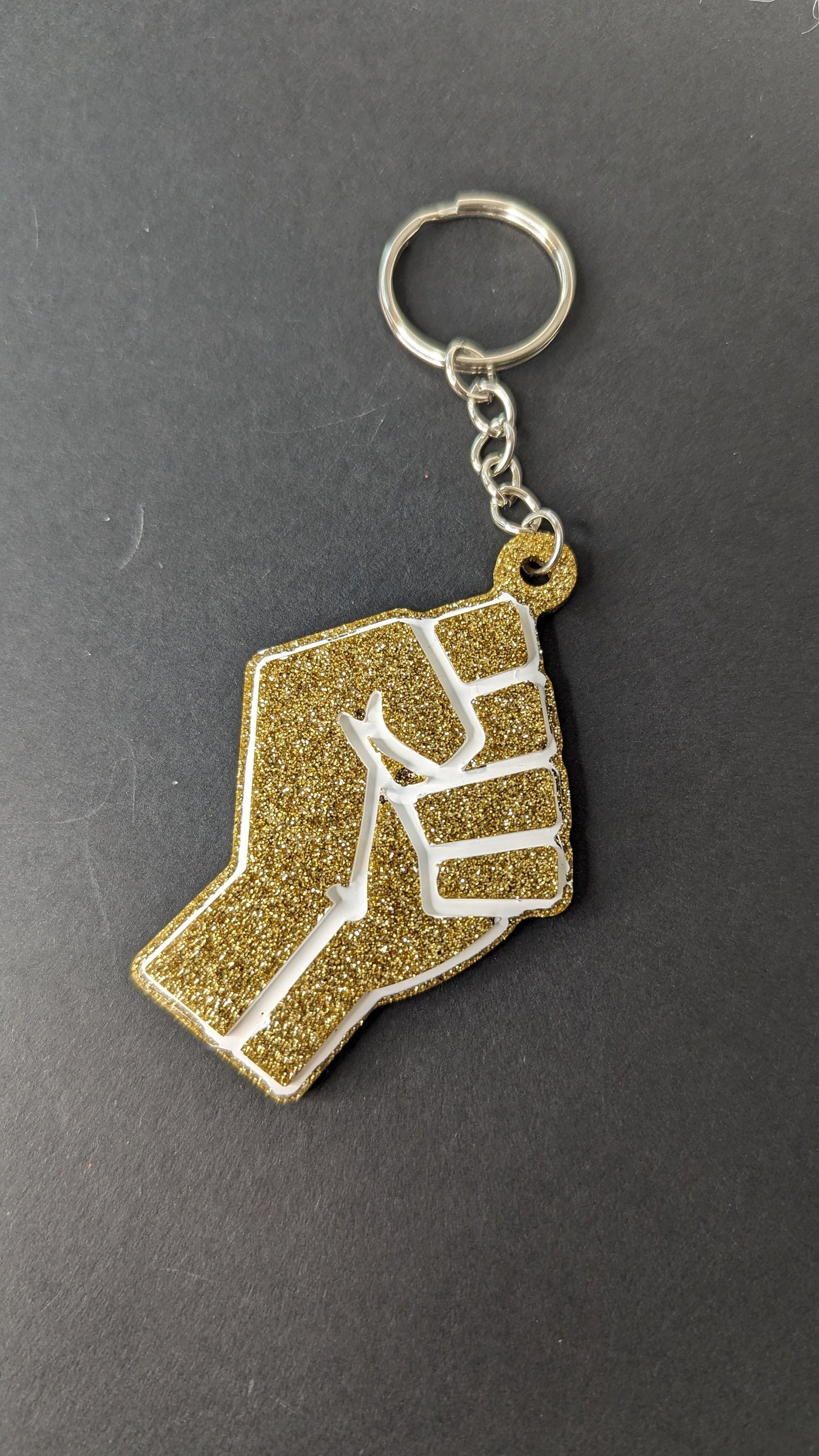 Black Power Fist Keychain