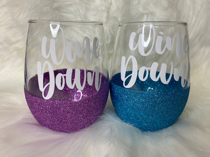 Wine Down Stemless Wine Glass