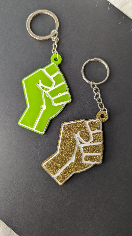 Black Power Fist Keychain